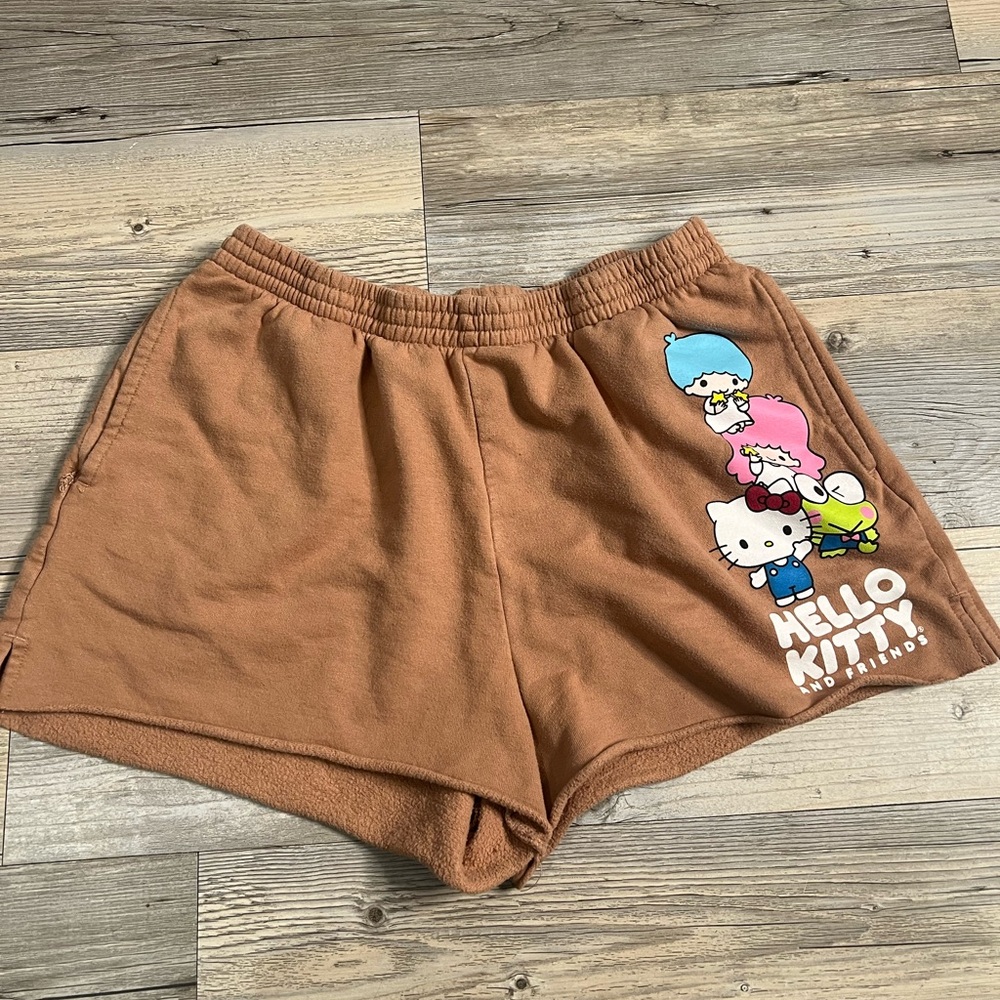 Hello Kitty Brown Shorts, active wear, lounge wear